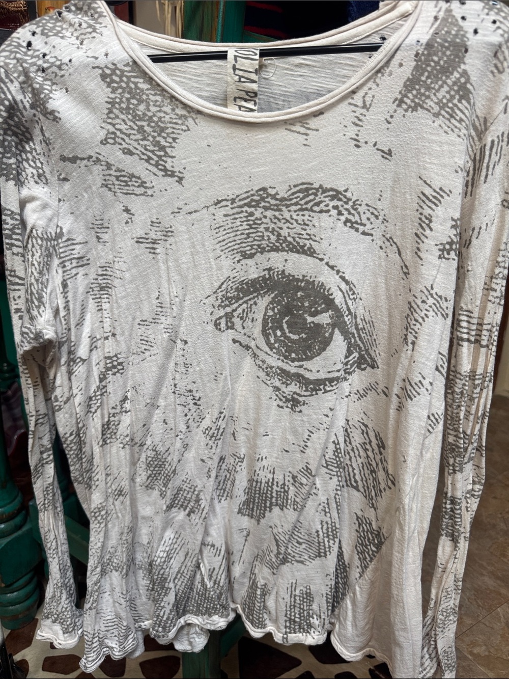 Magnolia Pearl Cream Long Sleeve Eye Graphic Tee